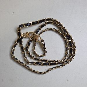 Elegant Gold‎ and Black Chain Crossbody Strap